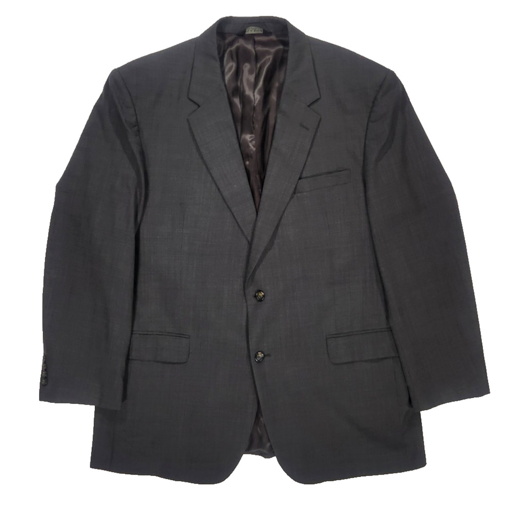 Jos. A. Bank 48L Men's Two-Button 100% Wool Suit Jacket Charcoal Blazer